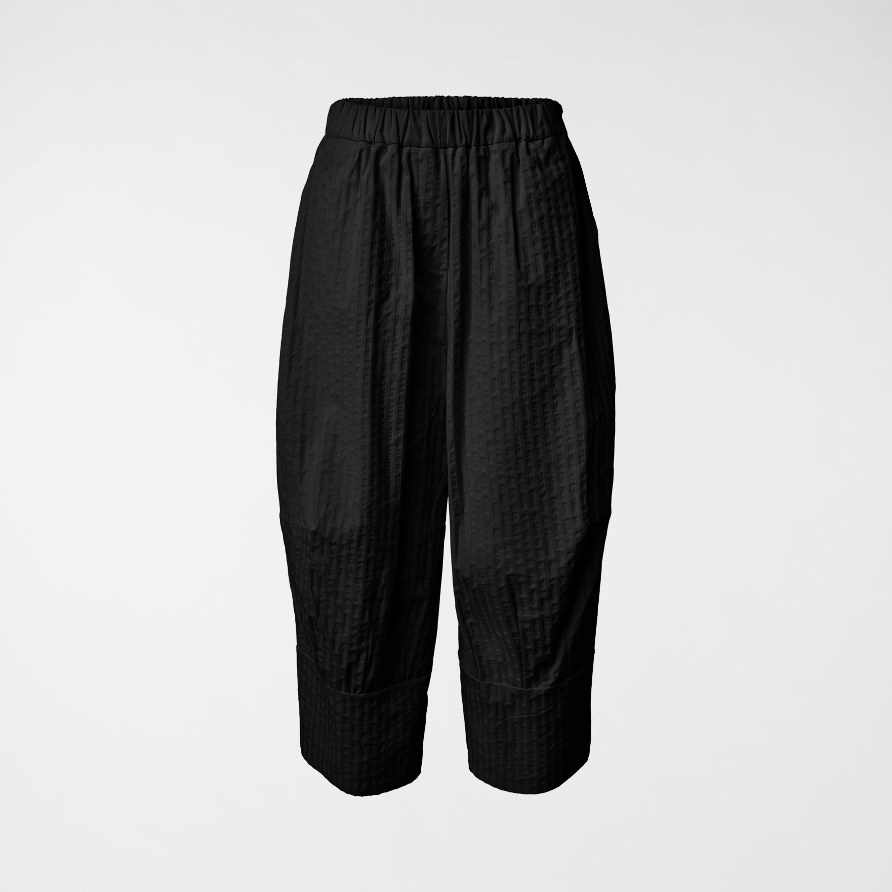 SEERSUCKER PANTS BLACK