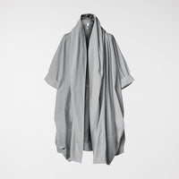 CARDIGAN IN TAFFETA EFFECT FABRIC GRAY