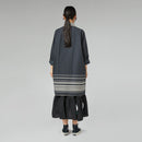 ASYMETRYCZNA PŁASZCZ W PASKI