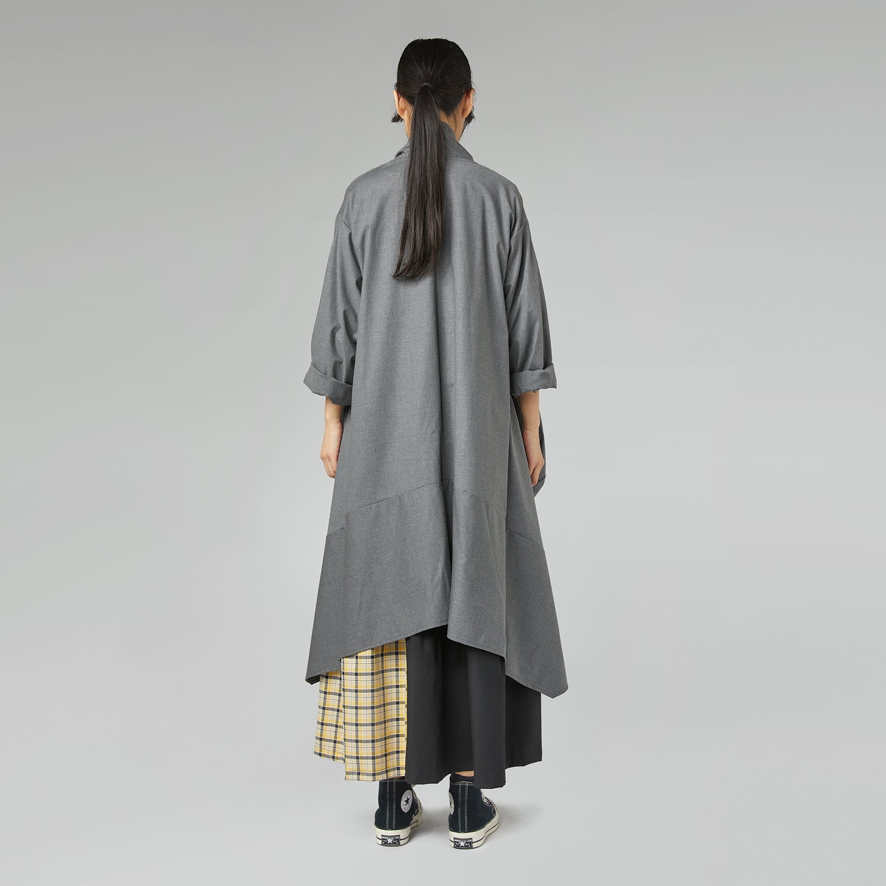 CARDIGAN IN TWILL GRAY