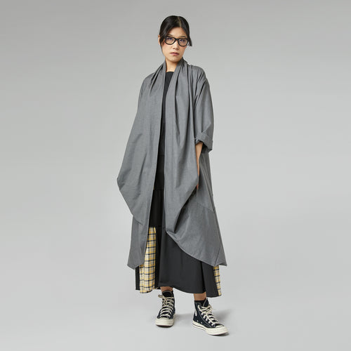 CARDIGAN IN TWILL GRAY