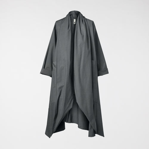 CARDIGAN IN TWILL GRAY