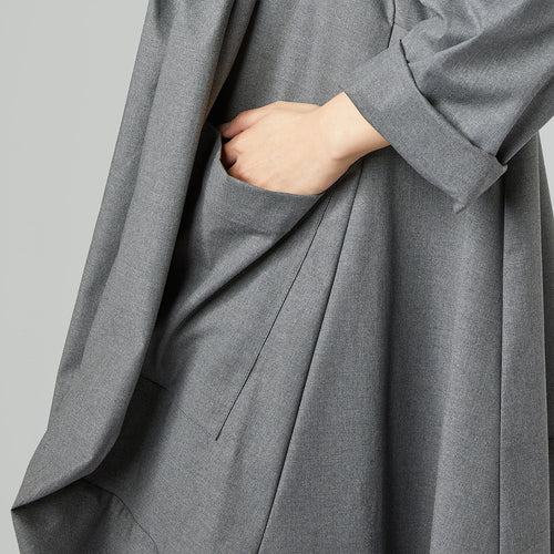 CARDIGAN IN TWILL GRAY