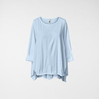 KOSZULKA BAWEŁNIANA Z ROZCIĘCIAMI PO BOKU BRĄZOWA