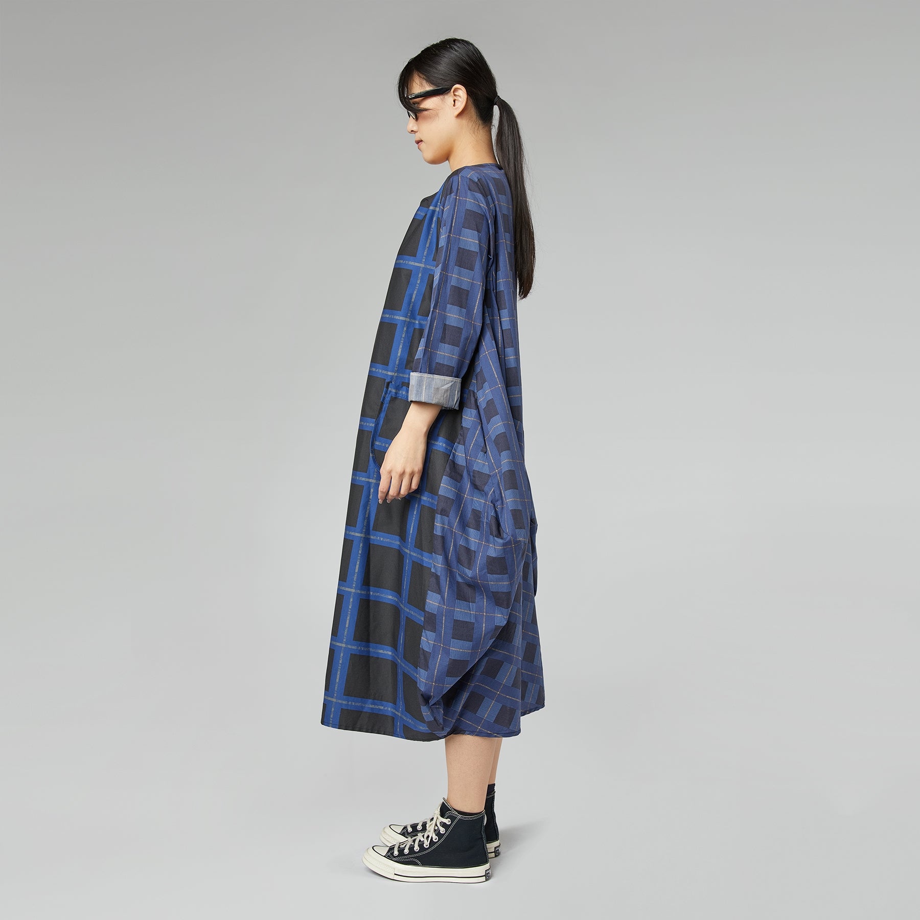 VESTIDO DE CUADROS AZUL