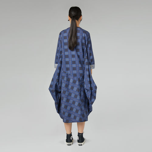 VESTIDO DE CUADROS AZUL