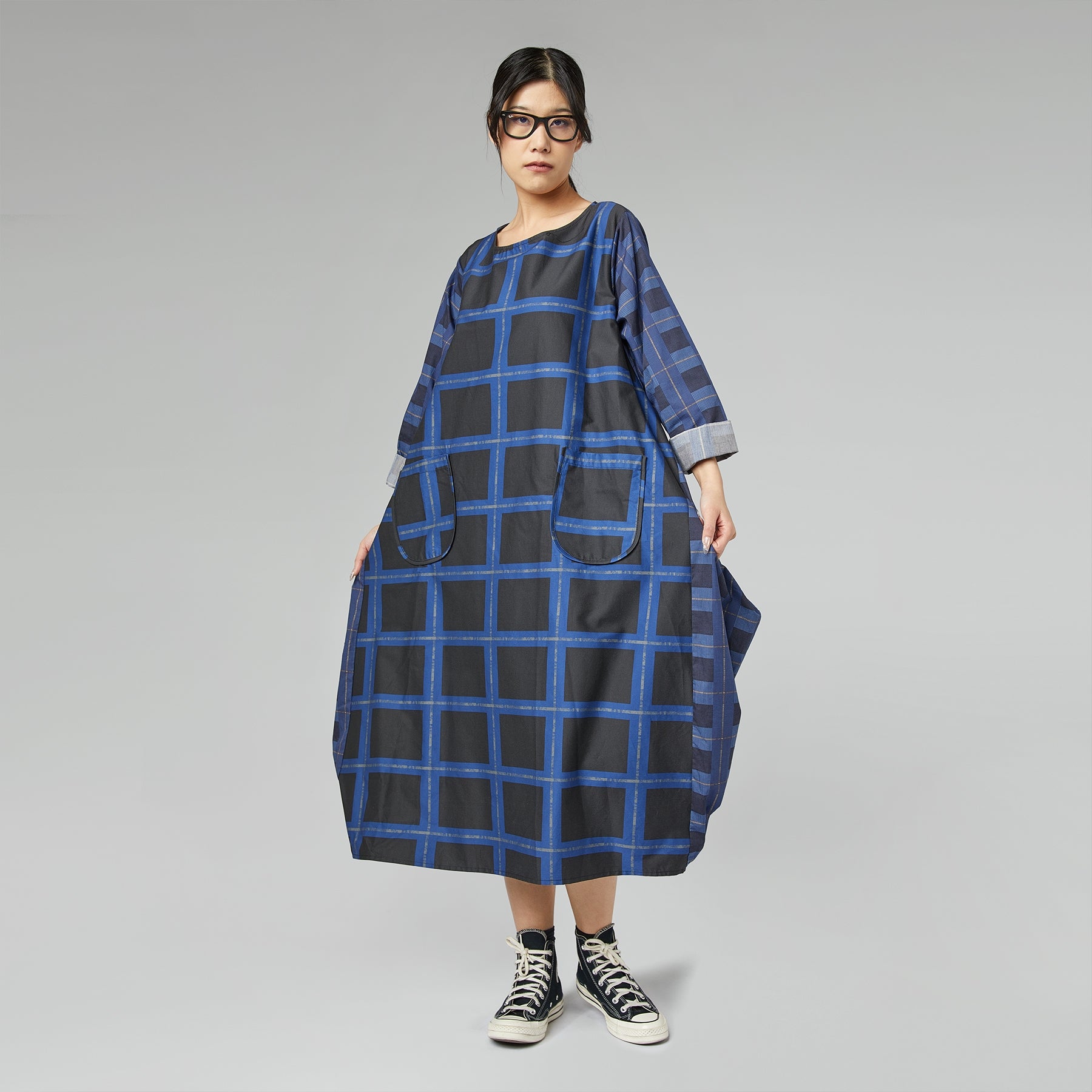 VESTIDO DE CUADROS AZUL