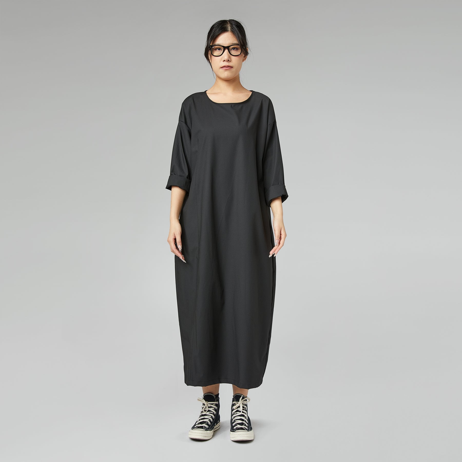 STRAIGHT TWILL DRESS