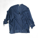 CAMISA SEMITRANSPARENTE CON CUELLO EN V JEANS