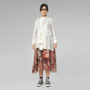 SUKIENKA WZOROWA CZERWONA