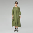 DRESS WITH PLEAT DETAIL PINK