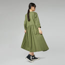 DRESS WITH PLEAT DETAIL PINK