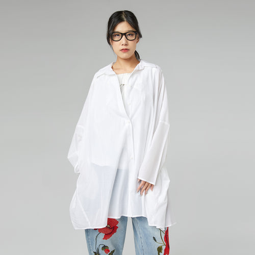 CAMICIA SEMI-TRASPARENTE BIANCA