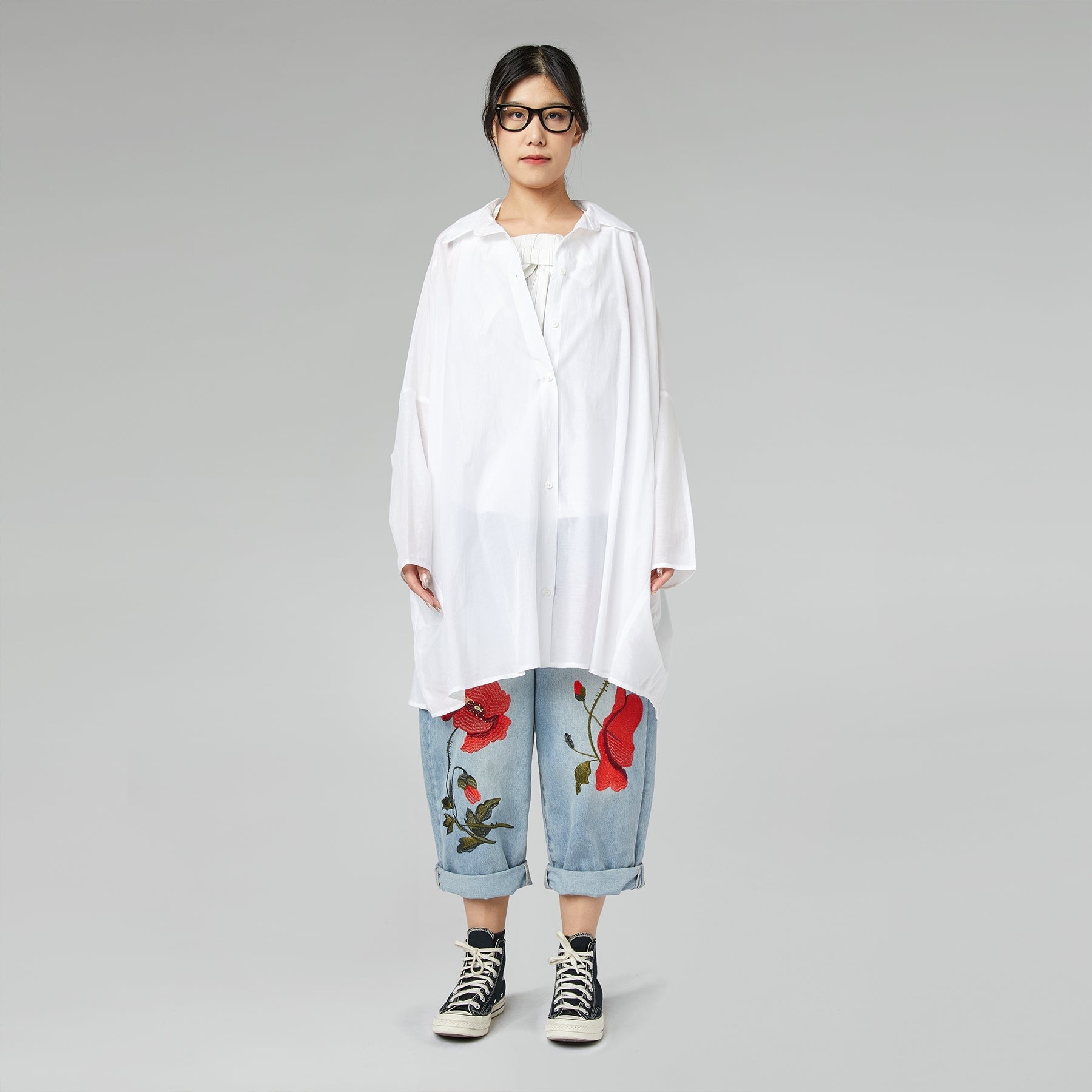 SEMI-TRANSPARENT SHIRT WHITE