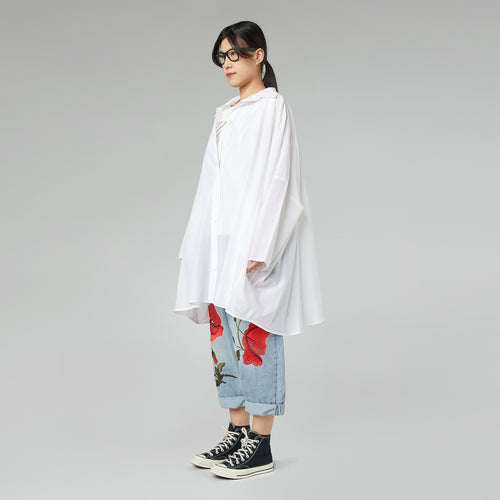 CAMICIA SEMI-TRASPARENTE BIANCA