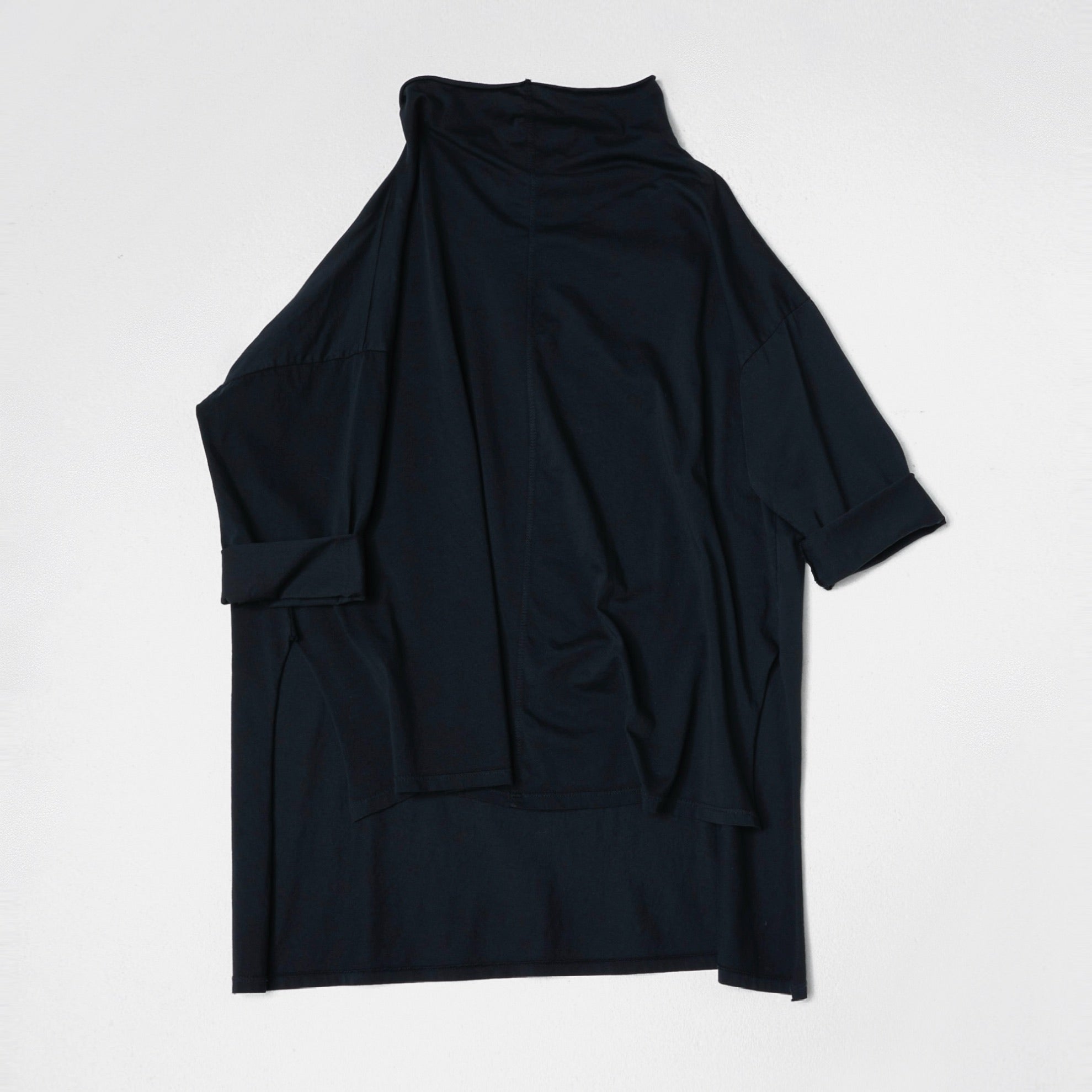 T-SHIRT WITH COLLAR BLACK