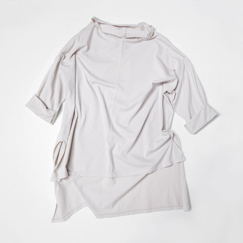 T-SHIRT WITH COLLAR BEIGE
