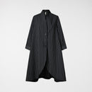 OVERCOAT IN PINSTRIPED FABRIC