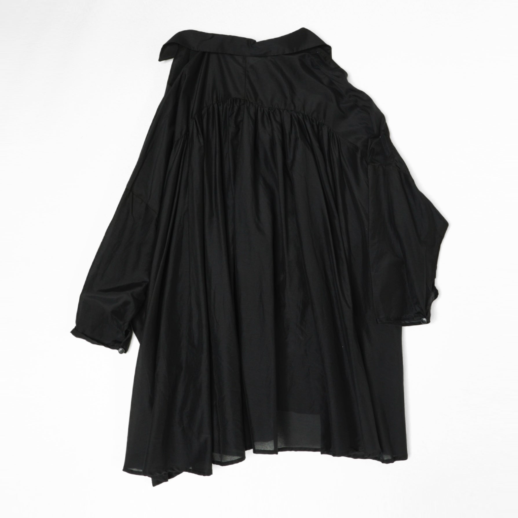 SEMI-TRANSPARENT SHIRT BLACK