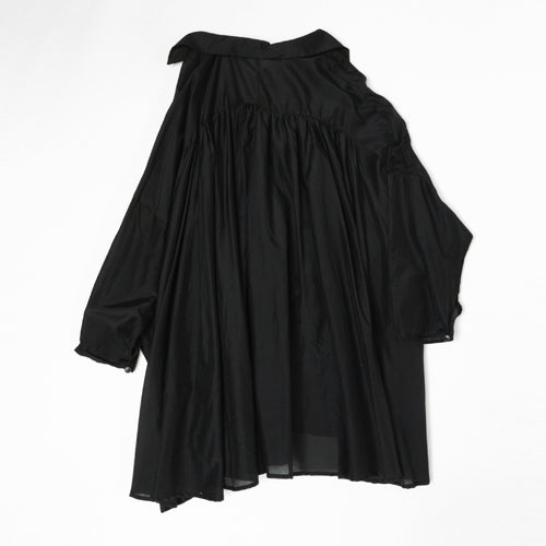 SEMI-TRANSPARENT SHIRT BLACK