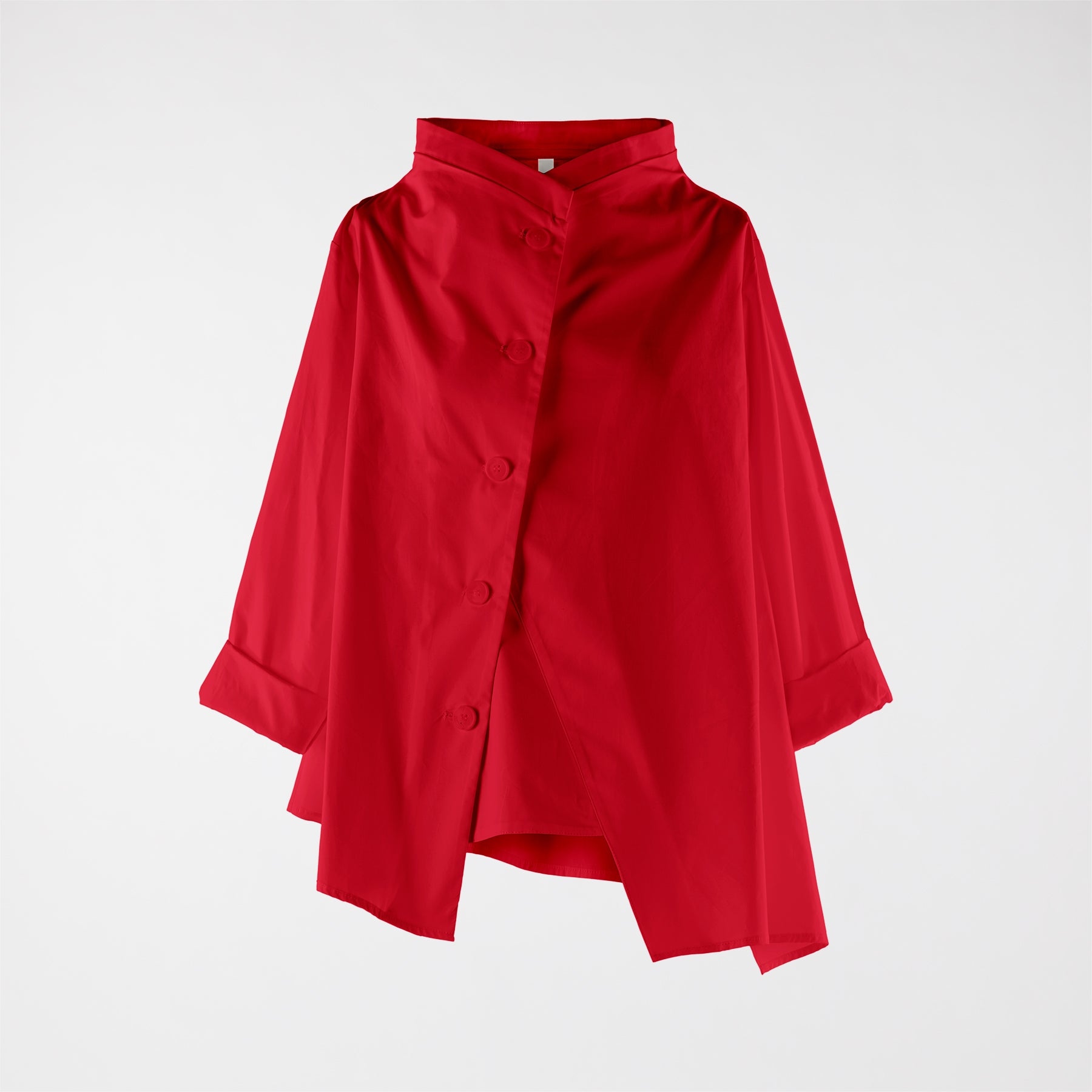 GIACCA/CAMICIA IN COTONE CON ABBOTTONATURA ASIMMETRICA