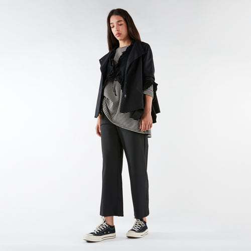 GIACCA/CAMICIA IN COTONE CON ABBOTTONATURA ASIMMETRICA