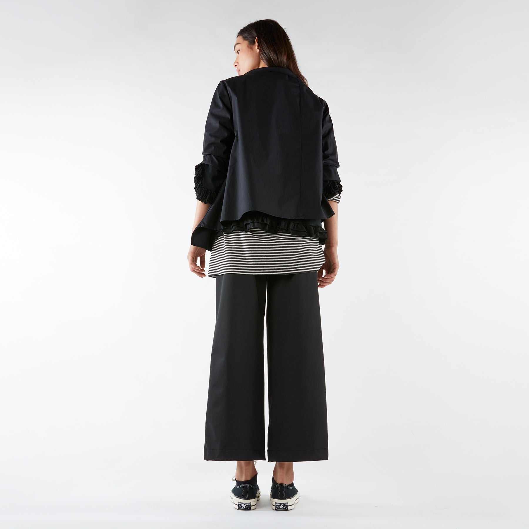 GIACCA/CAMICIA IN COTONE CON ABBOTTONATURA ASIMMETRICA