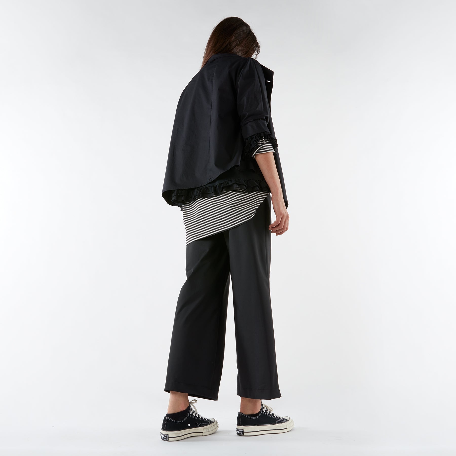 GIACCA/CAMICIA IN COTONE CON ABBOTTONATURA ASIMMETRICA