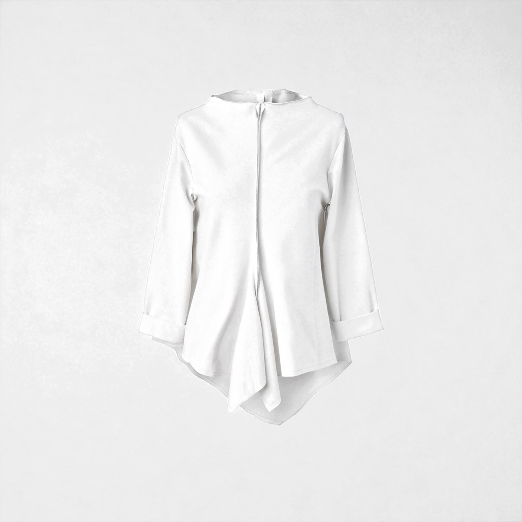 ASYMMETRIC SWEATSHIRT WHITE