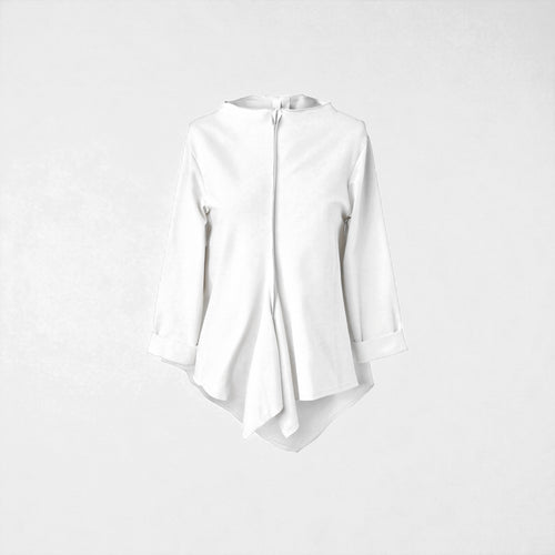 ASYMMETRIC SWEATSHIRT WHITE